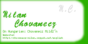 milan chovanecz business card